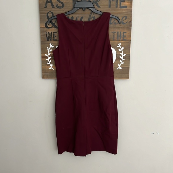 Ann Taylor Burgundy Purple Beaded Bodice Sleeveless Dress Size - Picture 4 of 4